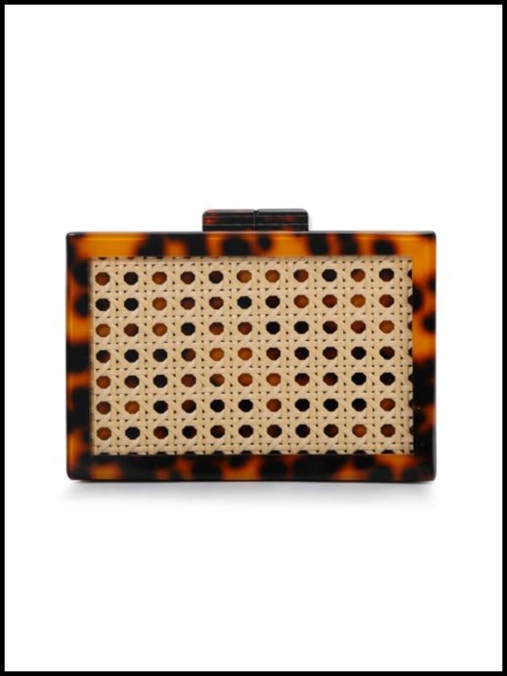 Rattan Acrylic Woven Clutch Purse Crossbody Handbag Summer Beach Bag